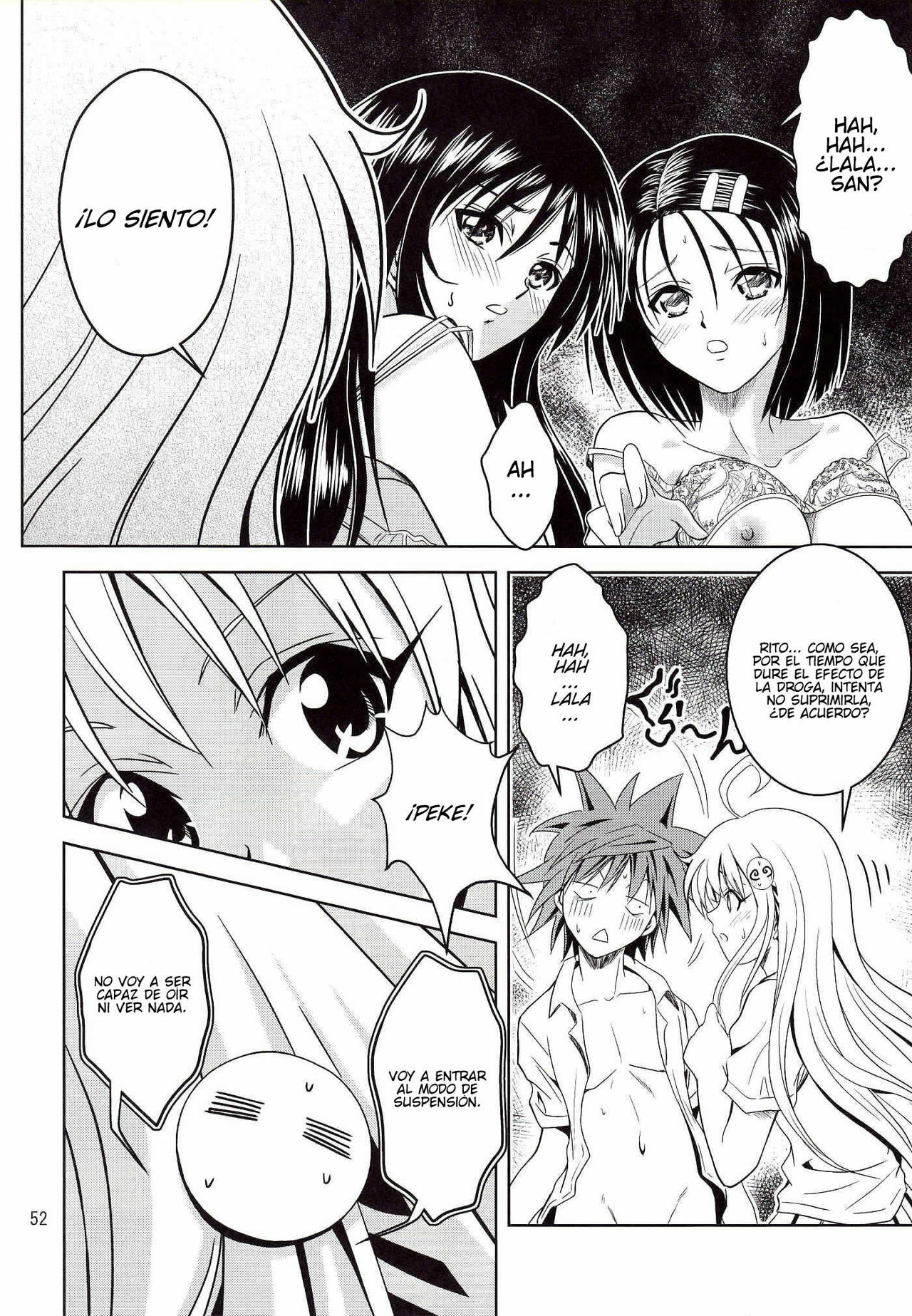 [Gangontou (Fukori)] Anoko-tachi ga Taihen na Koto ni Nattemasu (To LOVE-Ru) [Spanish] [Javiert239] page 52 full