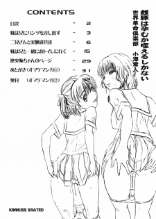 (C70) [Sekai Kakumei Club (Ozawa Reido)] Mesubuta wa Haramu ka Kuwaeru shika nai (KiMiKiSS) - page 3