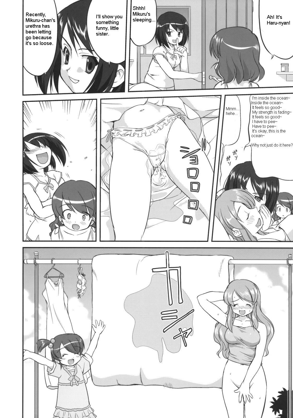 (C74) [Takotsuboya (TK)] Seishun no Ayamachi Mikuru no Oshikko mora SPECIAL | Seishun No Ayamachi: Mikuru's Wetting Special (The Melancholy of Haruhi Suzumiya) [English] page 45 full