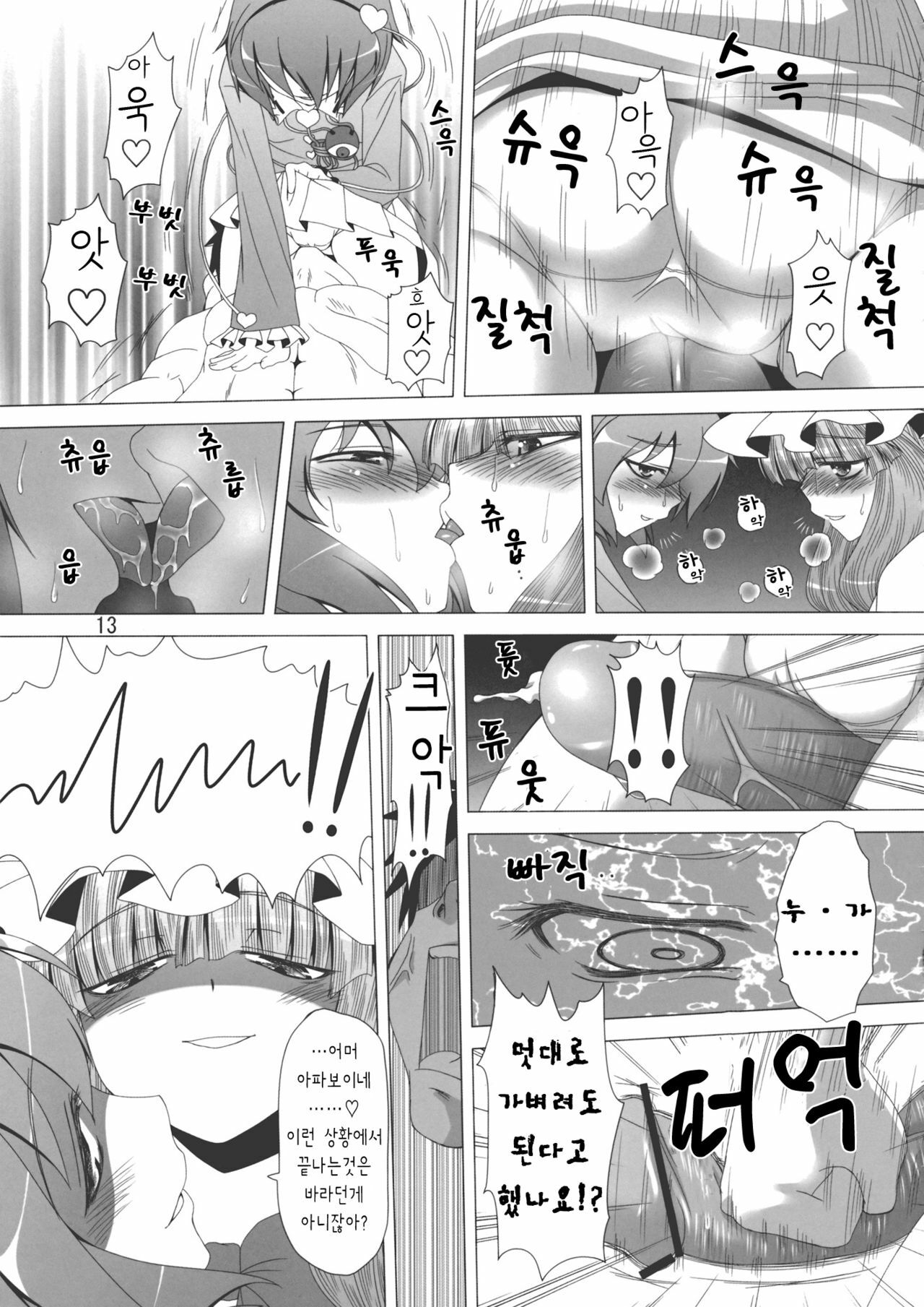 (C79) [Hibiki (Iganseijin)] Patchu+Sato Ni Jitome De Mikudasareru Hon (Touhou Project) [Korean] [Project H] page 14 full