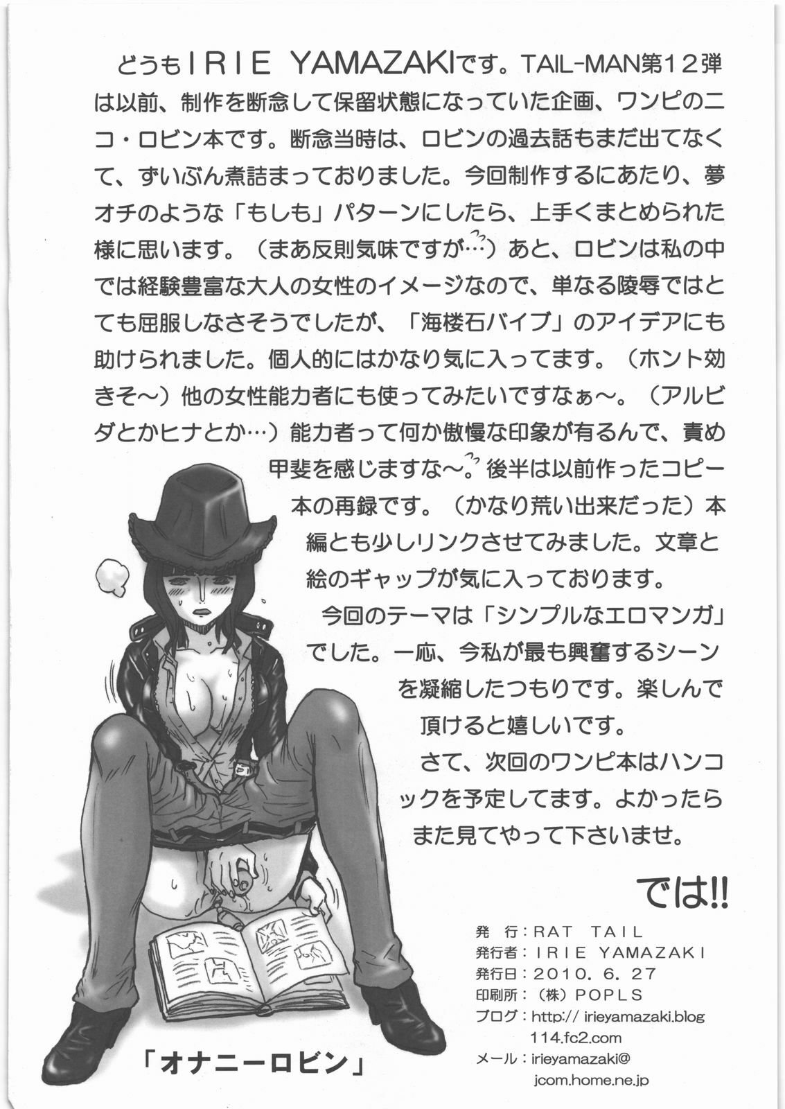 (SC48) [Rat Tail (Irie Yamazaki)] TAIL-MAN NICO ROBIN BOOK (One Piece) page 33 full