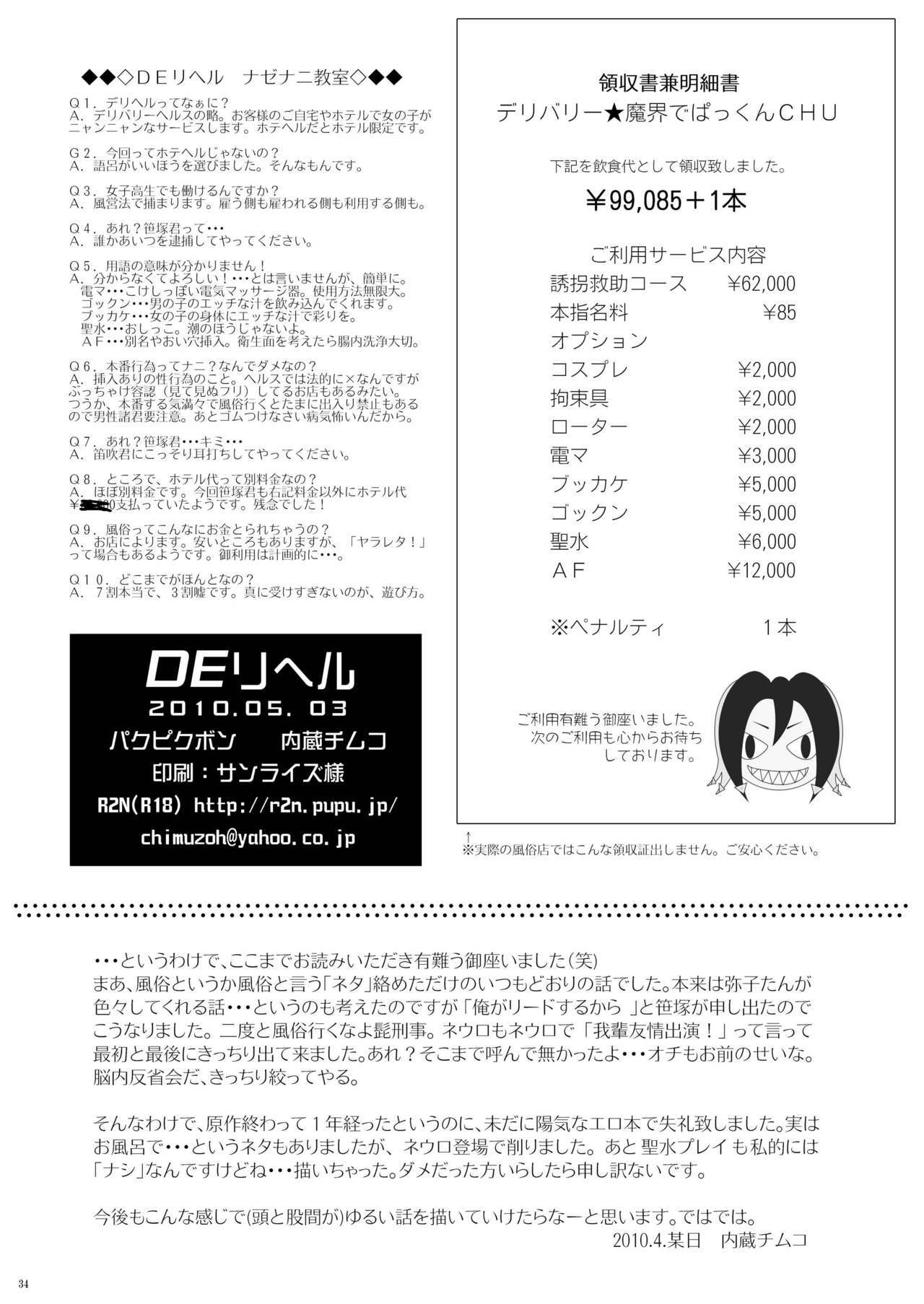 [Pakupikubon (Naizou Chimuko)] DEliHeal (Majin Tantei Nougami Neuro) page 34 full