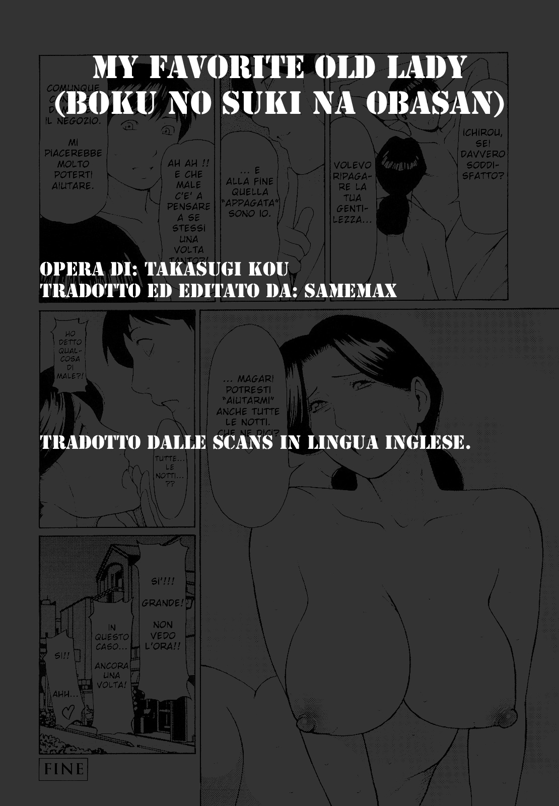 [Takasugi Kou] Boku no Suki na Oba-san | My Favorite Old Lady (Kindan no Haha-Ana) [Italian] [Samemax] page 19 full