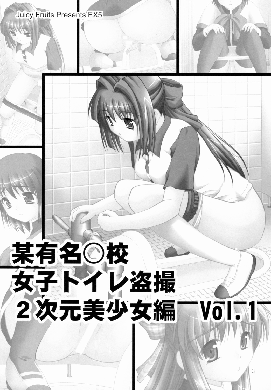 (C75) [Juicy Fruits (Satomi Hidefumi)] Bou Yuumei Koukou Joshi Toilet Tousatsu 2-jigen Bishoujo Hen Vol. 1 (Kanon) page 2 full