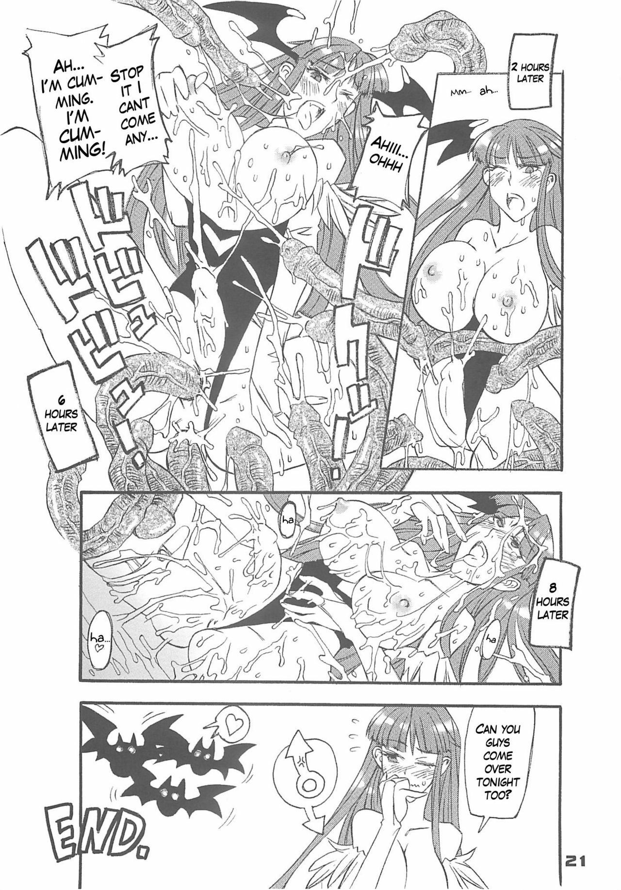(C75) [Harakiri Yakkyoku (Karura Jun)] Sailor fuku to Kikai jin Koumori Oppai | Sailor Suit & Vampire Tits! (CAPCOM) [English] [bewbs666] page 21 full