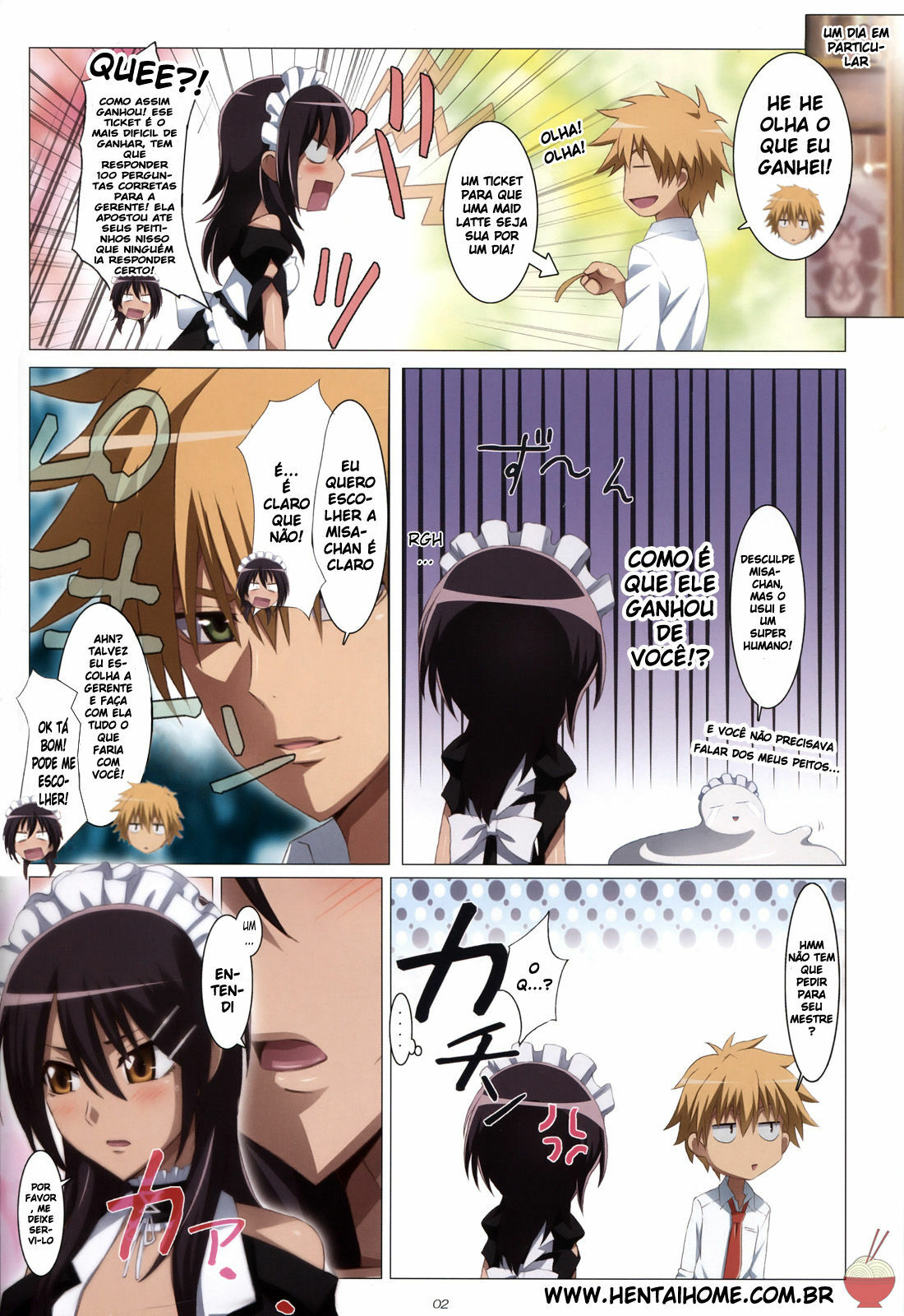 (C79) [Yowatari Kouba (Jet Yowatari)] Meid in Maid-sama! (Kaichou wa Maid-sama!) [Portuguese-BR] [hentaihome.com.br] page 2 full