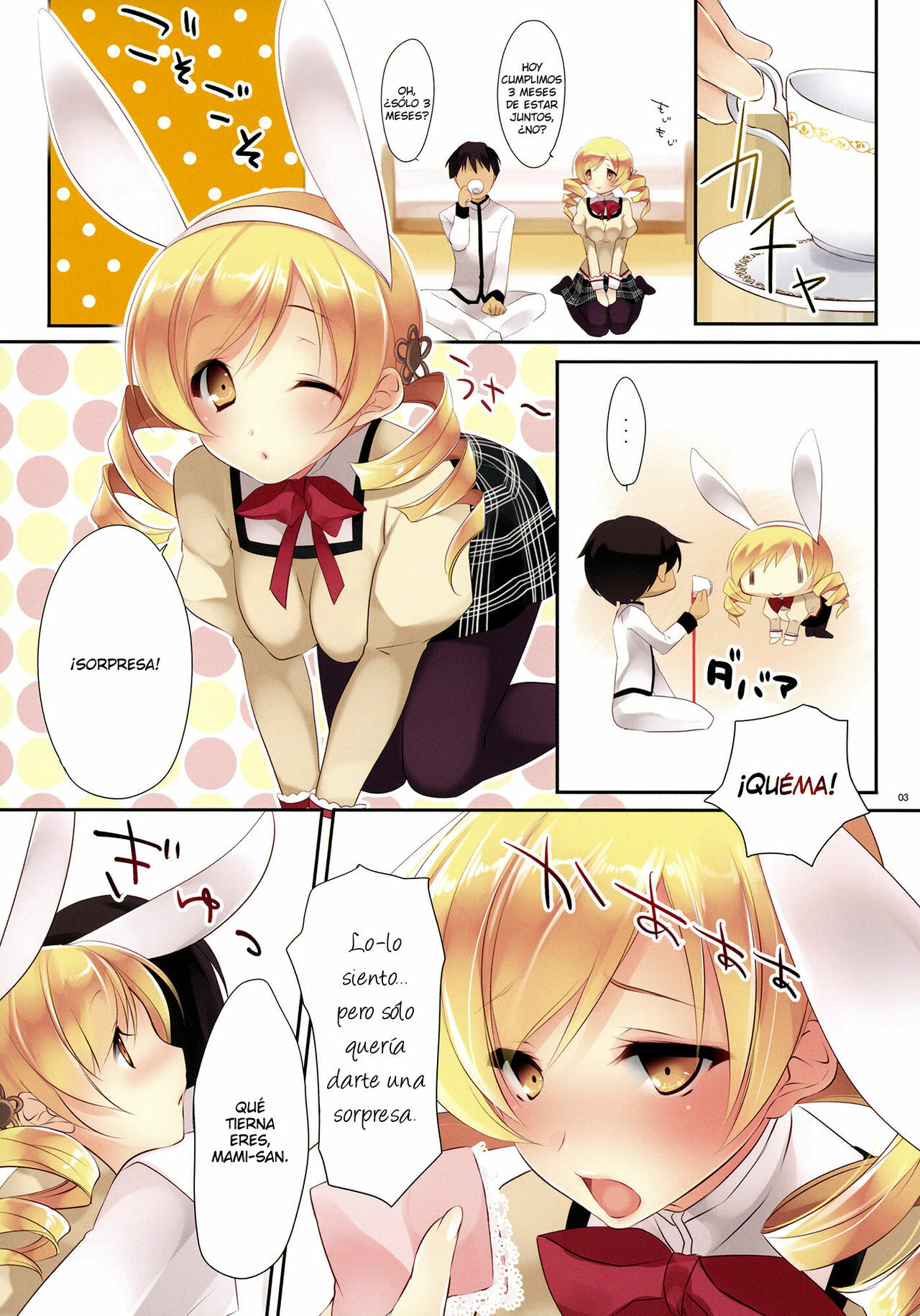 (Mou Nanimo Kowakunai) [CROSS HEARTS (Ayase Hazuki)] Mad Tea Party (Puella Magi Madoka Magica) [Spanish] {CaFe-Nii} page 3 full