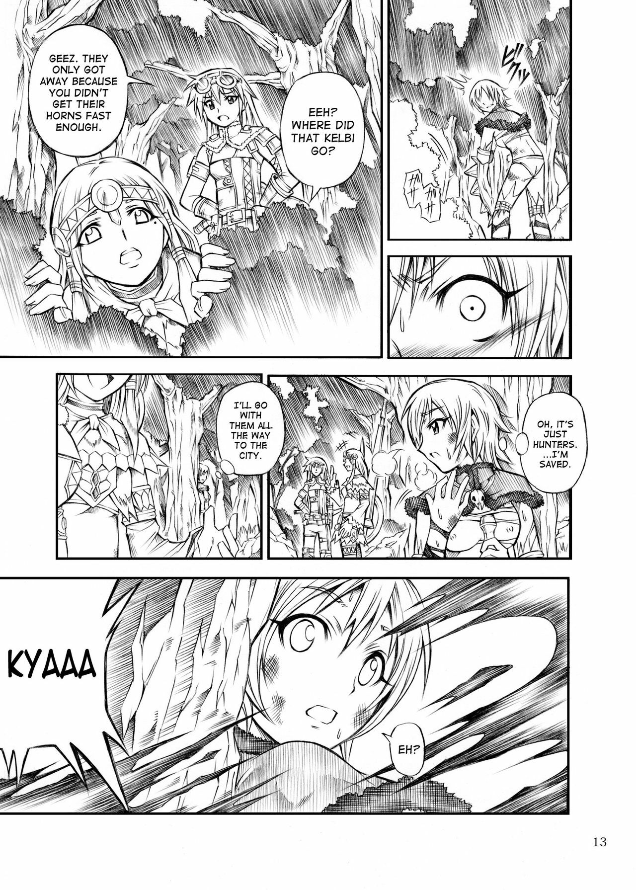 (C77) [Yokohama Junky (Makari Tohru)] Solo Hunter no Seitai (Monster Hunter) [English] [TheKa] page 13 full