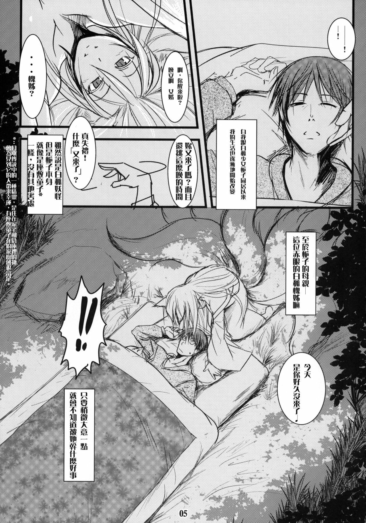 (C79) [Tanmatsu Ijou (BadHanD)] Enju no Mori -Byakko no Mori Gaiden- [Chinese] [華生漢化] page 4 full