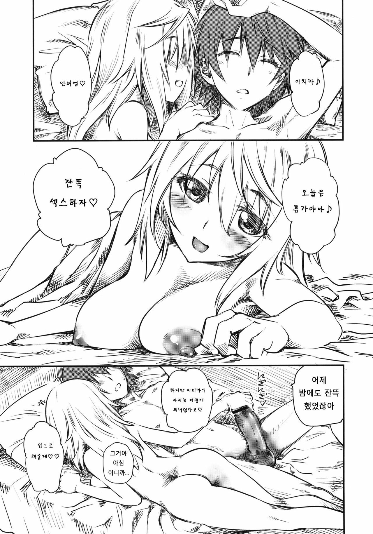 (COMIC1☆5) [Hi-Per Pinch (clover)] Asa na Yuu na Yarippa (IS ) [Korean] [Team H] page 4 full