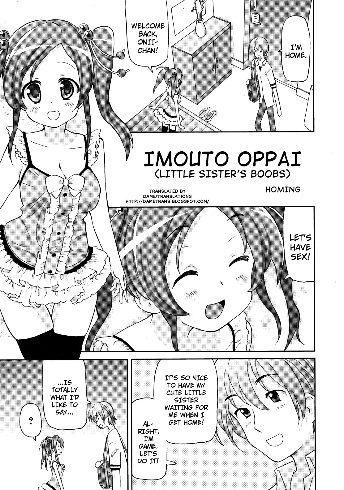 [Homing] Imouto Oppai (COMIC RiN 2011-05) [English] {Dame!trans} page 1 full