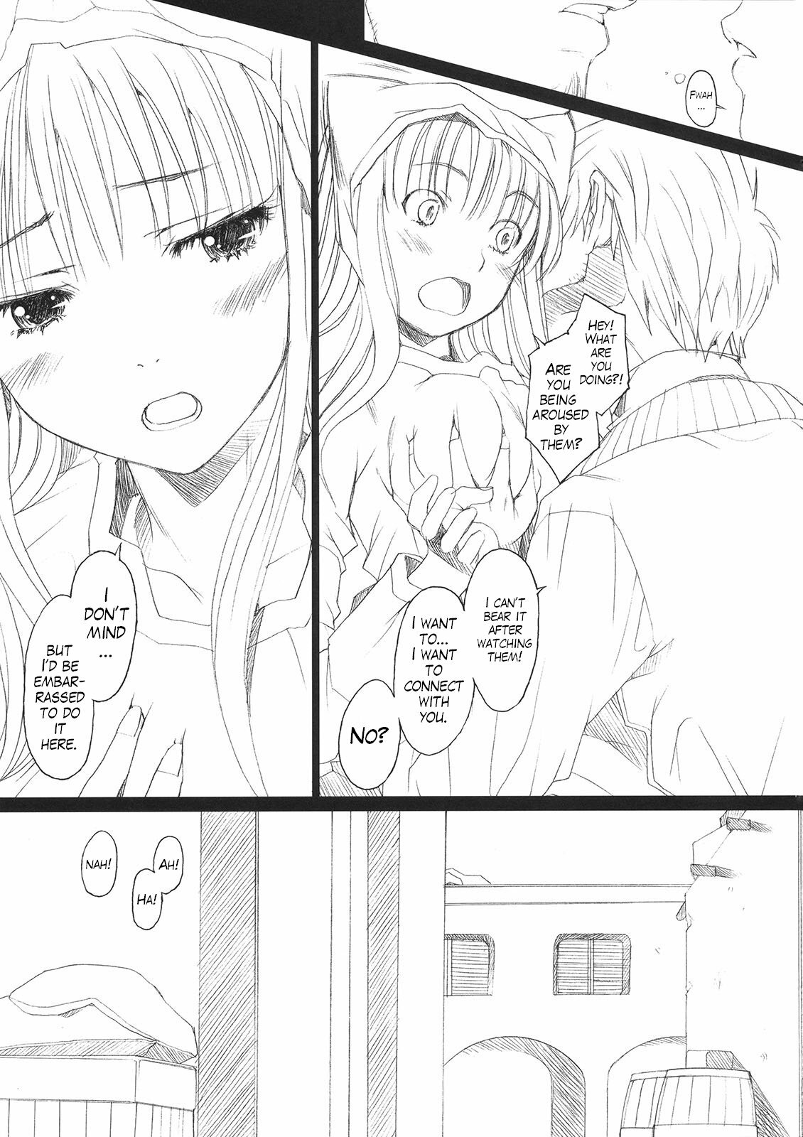 (COMIC1☆2) [Kohakutei (Sakai Hamachi)] Ai ga Horohoro -Okami to Muramatsuri- (Spice and Wolf) [English] [Trinity Translations] page 6 full