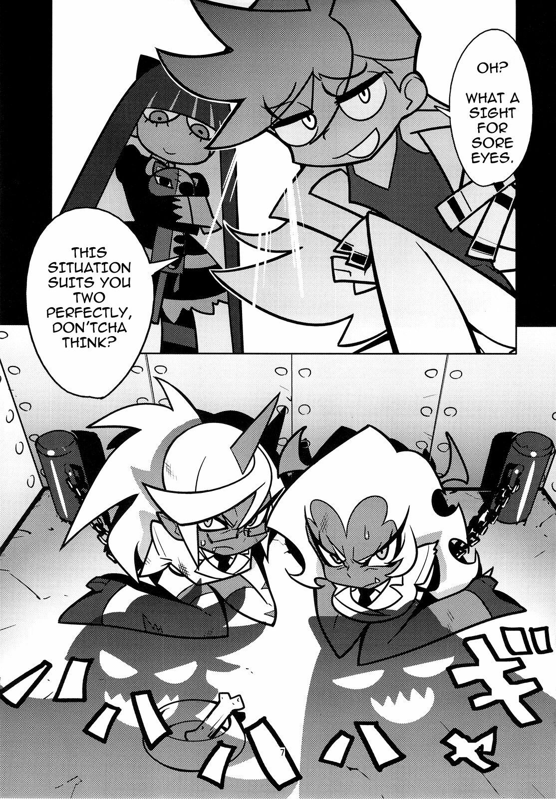 [Hamanasu Chaya (Hamanasu)] Oshioki! Demon Sisters | Punishment! Demon Sisters (Panty & Stocking with Garterbelt) [English] =Pineapples r' Us= page 8 full