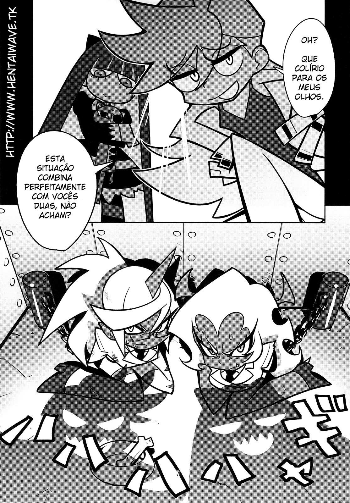 [Hamanasu Chaya (Hamanasu)] Oshioki! Demon Sisters | Punishment! Demon Sisters (Panty & Stocking with Garterbelt) [Portuguese-BR] [Hentai Wave] page 8 full