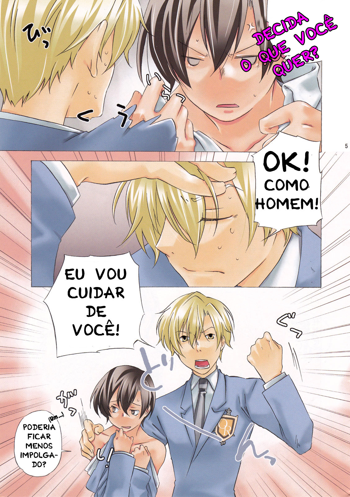 (Uki*Doki Ouran-sai) [Ichinichi Sanjou (Jinguu Kozue)] Inu to Ousama (Ouran High School Host Club) [Portuguese-BR] [Lampard] page 5 full