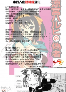 (C70) [Kacchuu Musume (Nishitsuki Tsutomu)] Suzumiya Haruhi no Nisemono (Tetsuwan Nurse) (Suzumiya Haruhi no Yuuutsu) [Chinese] [弒神組] [Decensored] - page 13