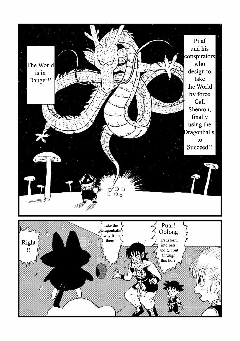 [Gyuudon Maou] DB Gaiden - Oolong no Negai no Maki | DB Outside Story (Dragon Ball) [English] [Shaggy Translation] page 3 full