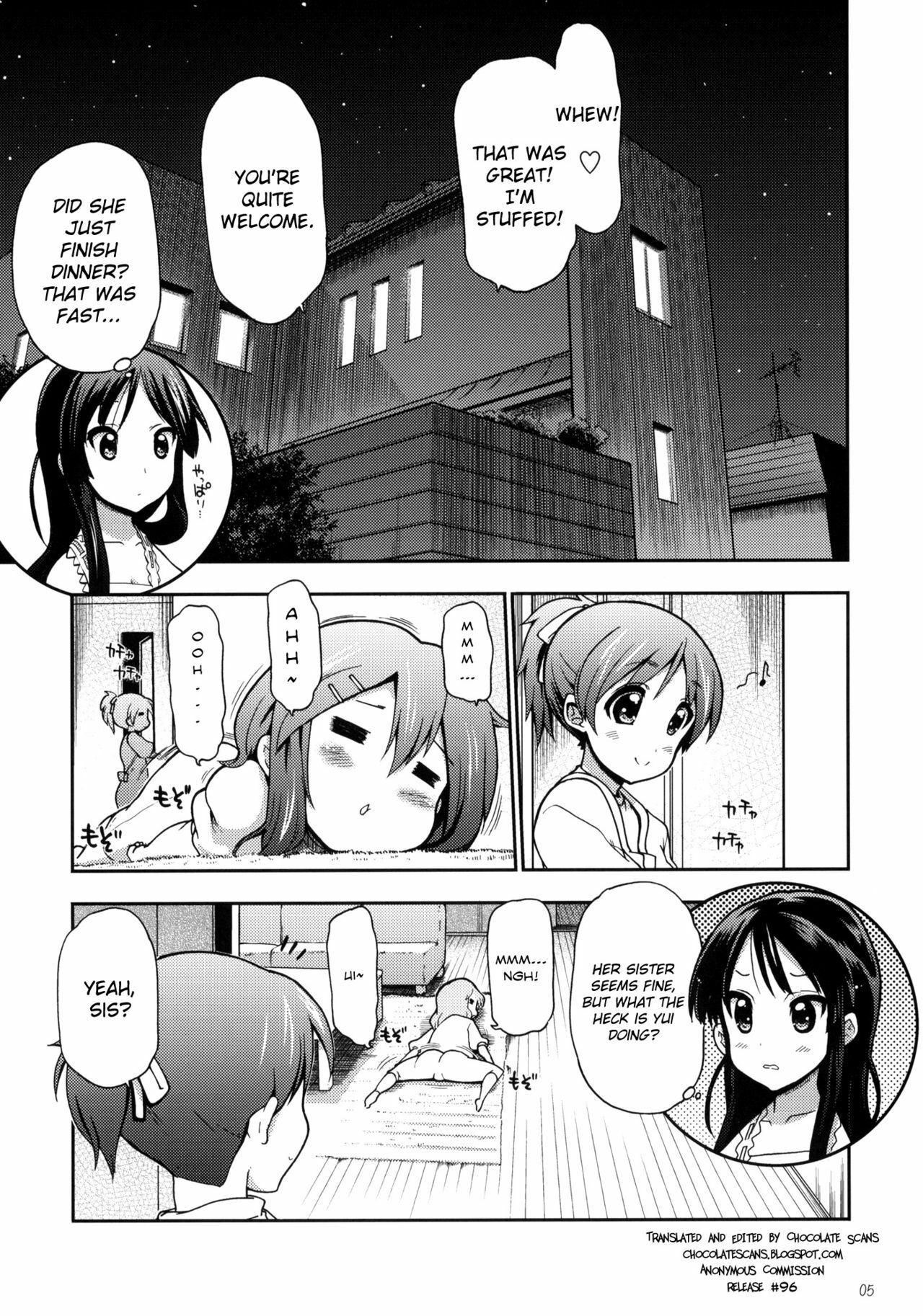 (Tora Matsuri 2010) [Matsumoto Drill Kenkyuujo (Naganoon, Kazumi Yoshiyuki)] Houkago ○○ Time (K-ON!) [English] [Chocolate] page 4 full