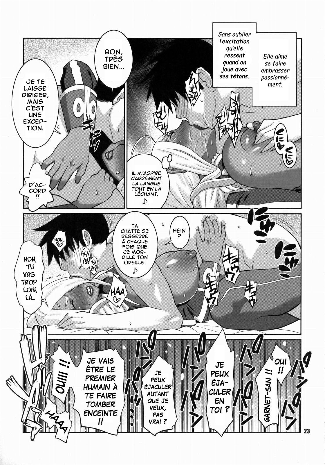 (C75) [TETRODOTOXIN (Nise Kurosaki)] Machina & Garnet to Toshikoshi SEX Zanmai (Dragonaut) [French] [O-S] page 22 full