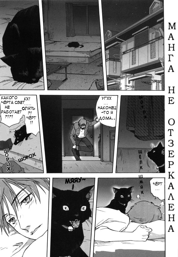 [Mitarashi Kousei] Neko no Ongaeshi | Кошка, которая платит за доброту (Kazoku Donburi) [Russian] [Neko-Punk] page 1 full