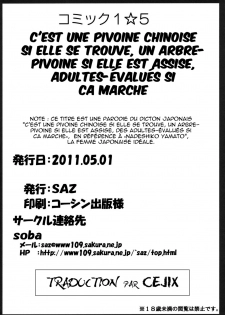 (COMIC1☆5) [SAZ (Soba)] Tateba Shakuyaku Suwareba Botan Aruku Sugata wa 18kin (Toaru Majutsu no Index) [French] {Cejix} - page 23