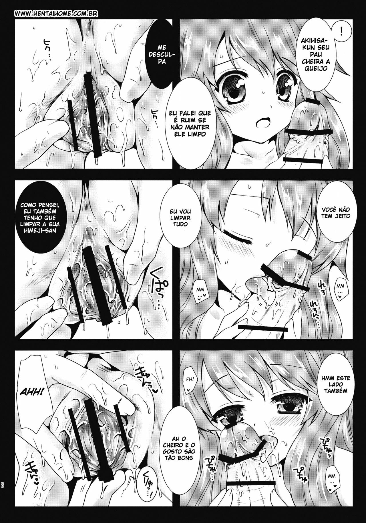 (COMIC1☆4) [Kurosawa pict (Kurosawa Kiyotaka)] Himeji-san to Test benkyou 2 (Baka to Test to Shoukanjuu) [Portuguese-BR] [hentaihome.com.br] page 8 full