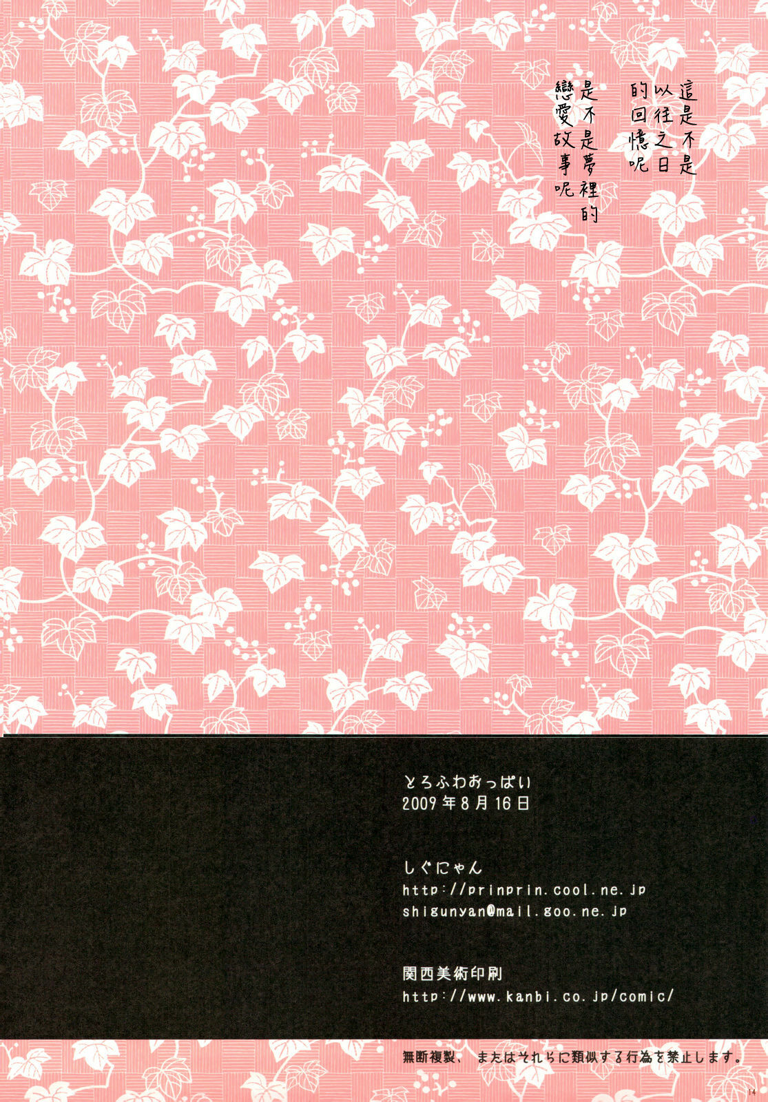 (C76) [Shigunyan (Shigunyan)] Torofuwa Oppai (Touhou Project) [Chinese] [final個人漢化] [Decensored] page 14 full