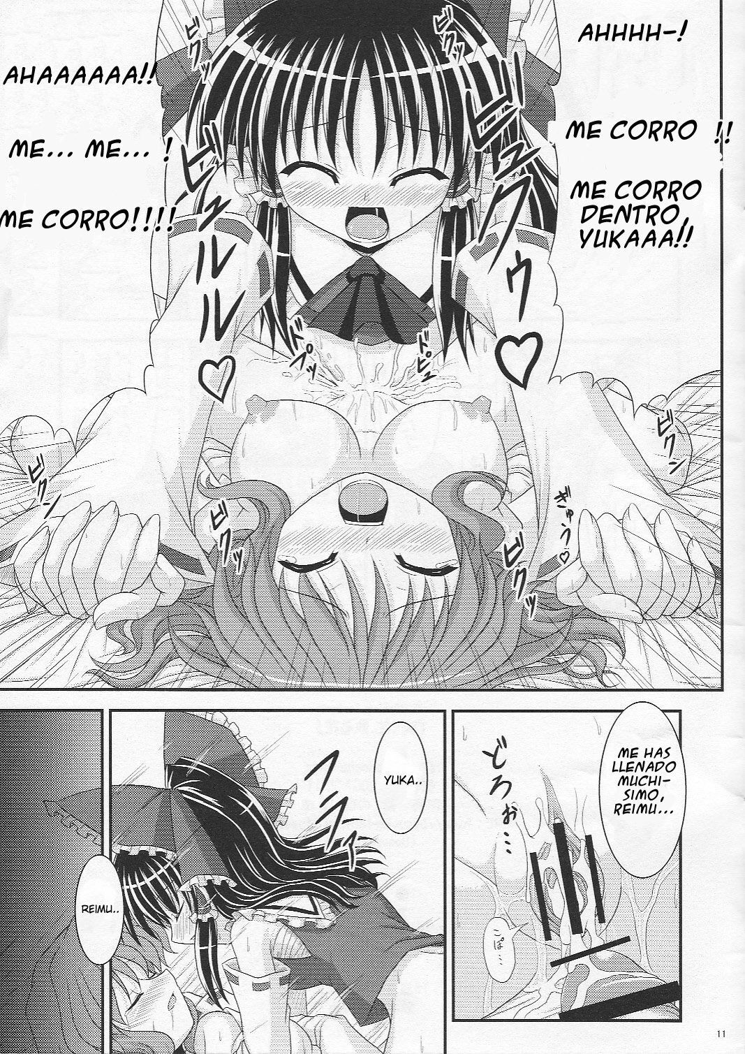 (SC34) [Bococho-farm (Bococho)] Saku Hana, Chiru Hana (Touhou Project) [Spanish] [Touhou Hentai] page 10 full