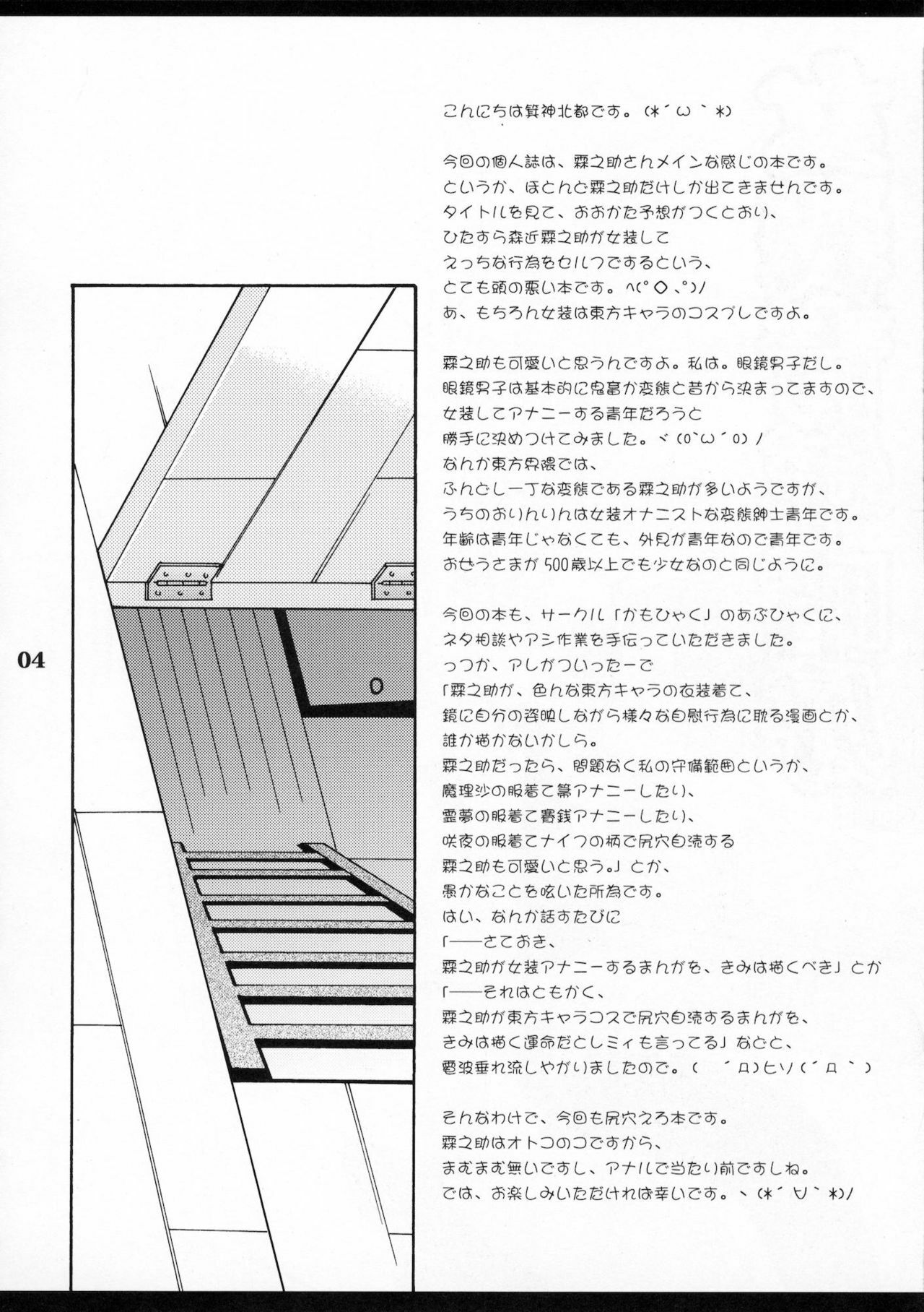 (C78) [Mariana Kaikou Kikaku (Mikami Hokuto)] Josou Seinen Shikou (Touhou Project) page 3 full