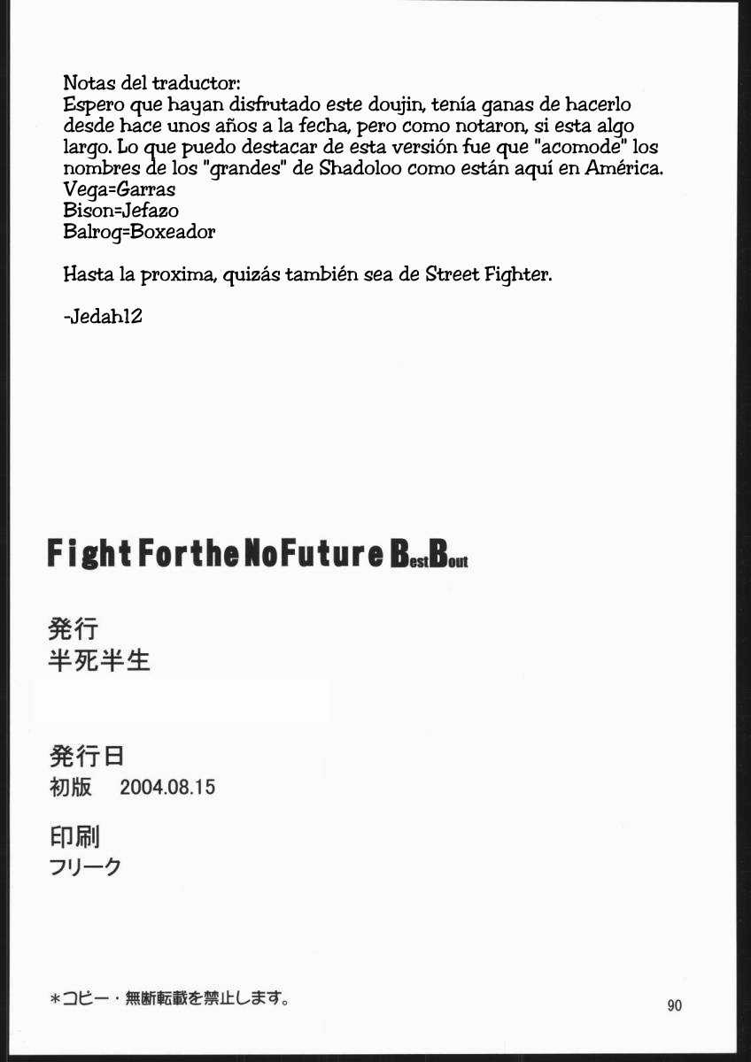 (C66) [Hanshi x Hanshow (NOQ)] Fight For The No Future BB (Street Fighter) [Spanish] [Exiles Kingdom] page 100 full