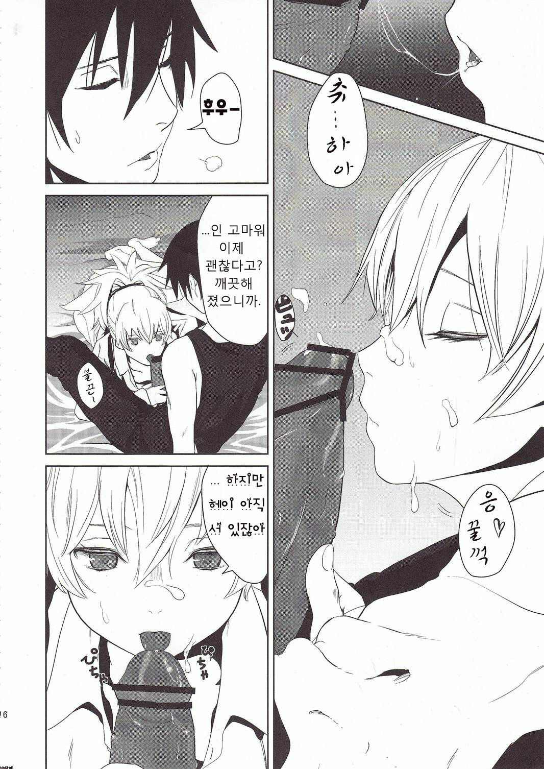 (SC47) [Ajisaidenden (Kawakami Rokkaku, Takanashi Rei)] CANON -LEARN AND SING- (Darker than Black: The Black Contractor) [Korean] [Team HA-NU] page 15 full