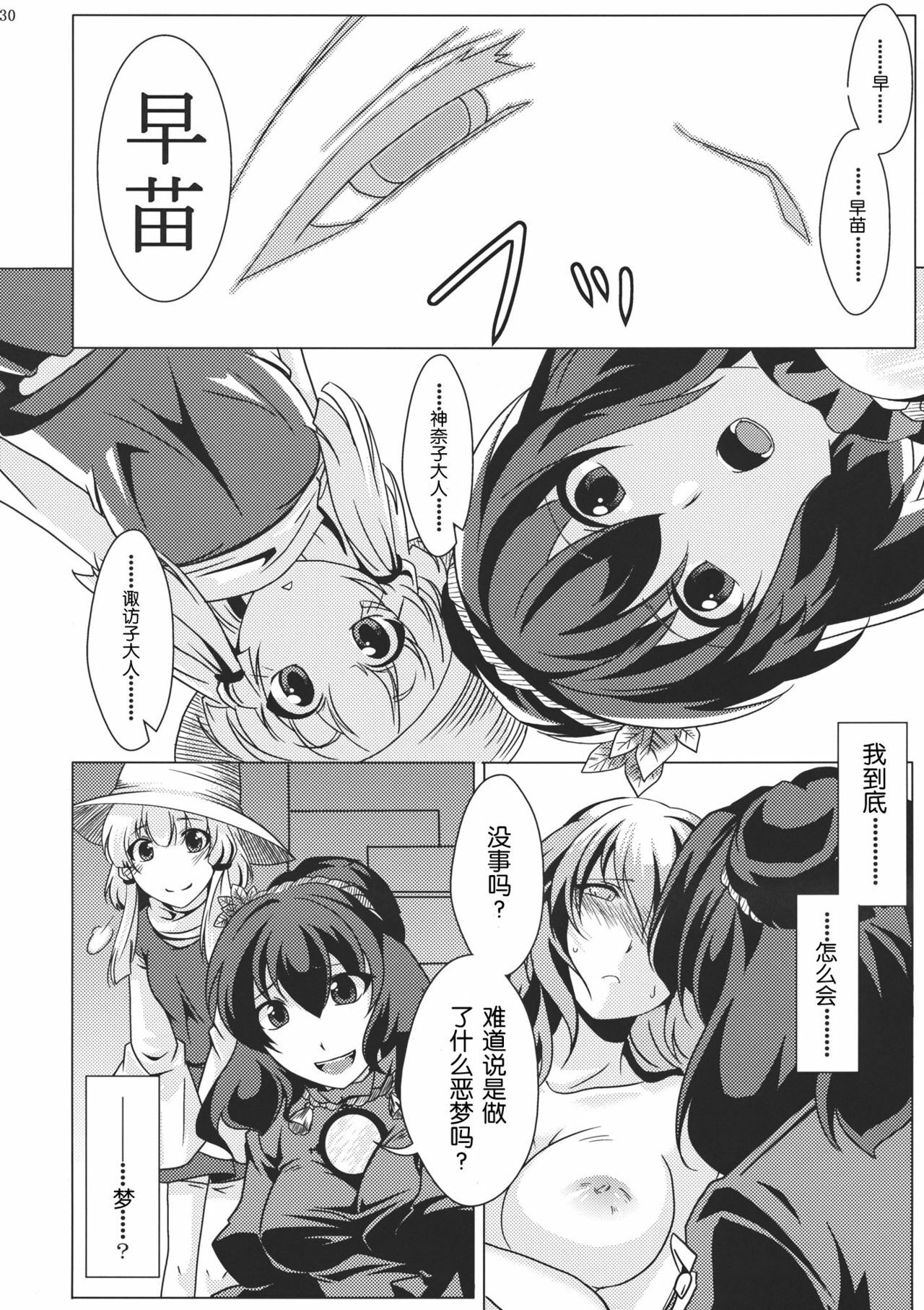 (C80) [Goshujinsama no Omochabako (hal)] Ochi Miko (Touhou Project) [Chinese] [wwy个人汉化] page 30 full