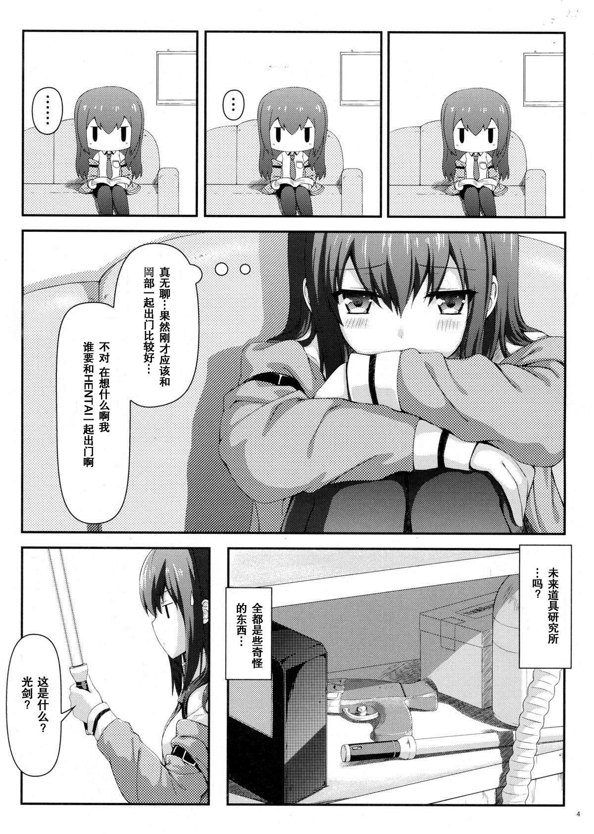 (C80) [Shadow Sorceress Communication Protocol (Hiten Onee-ryuu)] Tengoku e no Bullet Train (Steins;Gate) [Chinese] {空気系汉化} page 4 full