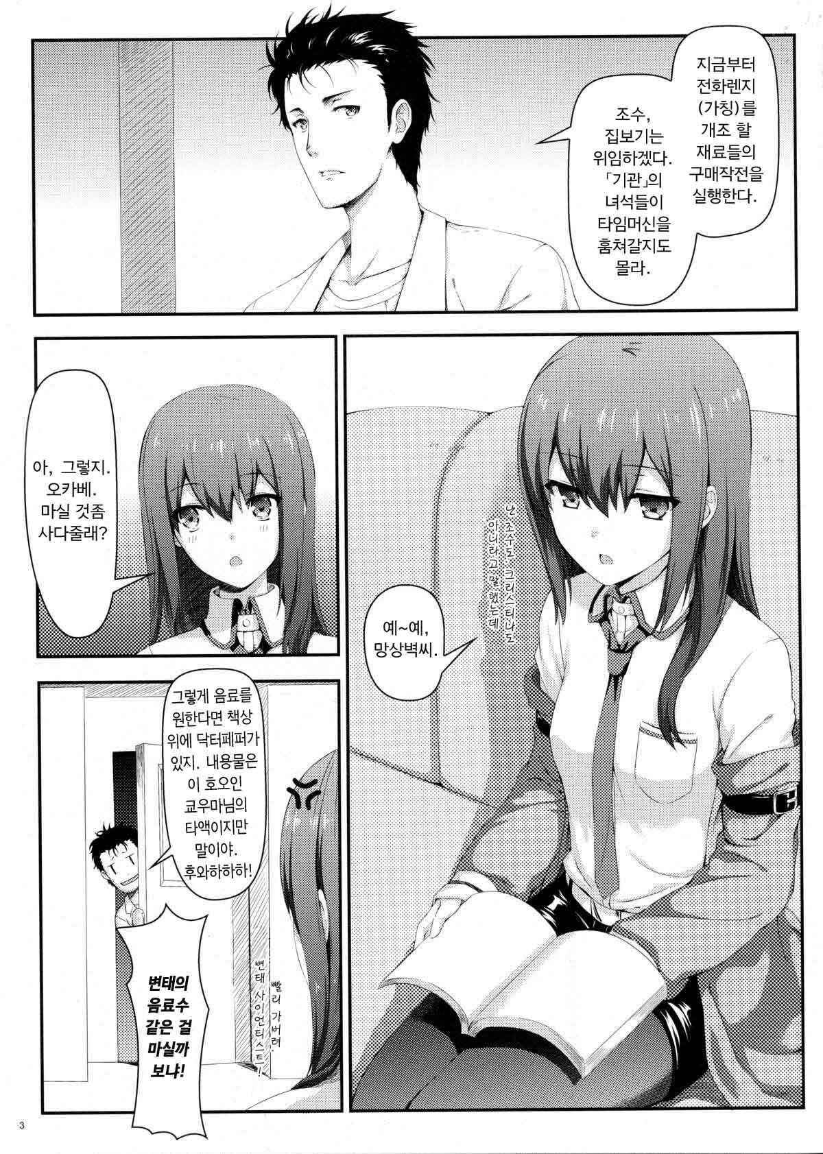 (C80) [Shadow Sorceress Communication Protocol (Hiten Onee-ryuu)] Tengoku e no Bullet Train (Steins;Gate) [Korean] page 2 full