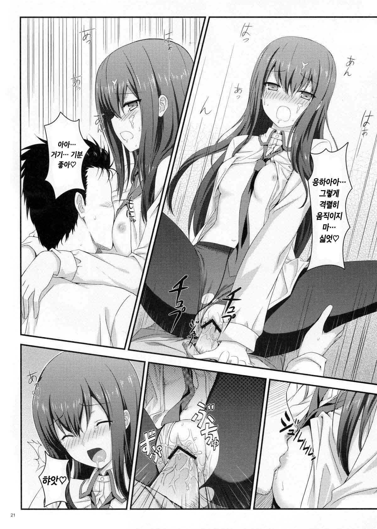 (C80) [Shadow Sorceress Communication Protocol (Hiten Onee-ryuu)] Tengoku e no Bullet Train (Steins;Gate) [Korean] page 20 full