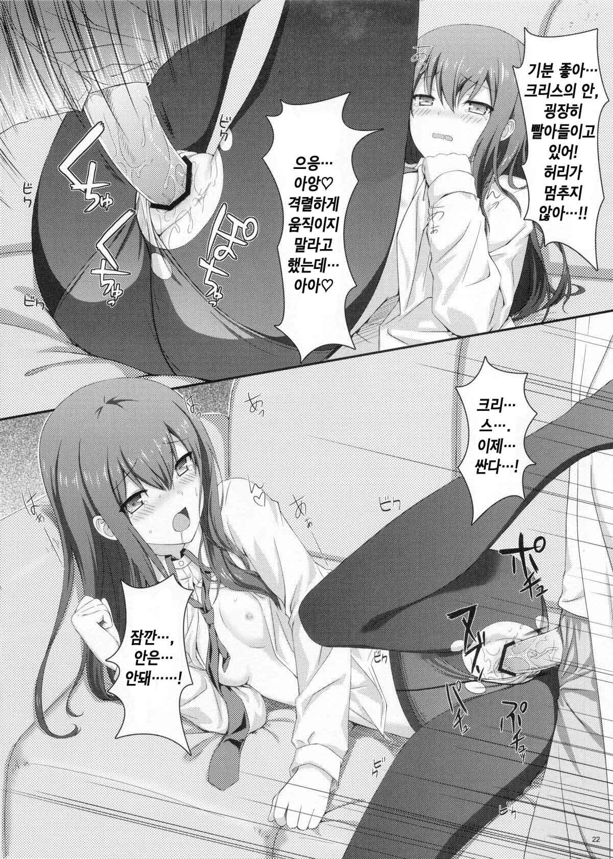 (C80) [Shadow Sorceress Communication Protocol (Hiten Onee-ryuu)] Tengoku e no Bullet Train (Steins;Gate) [Korean] page 21 full