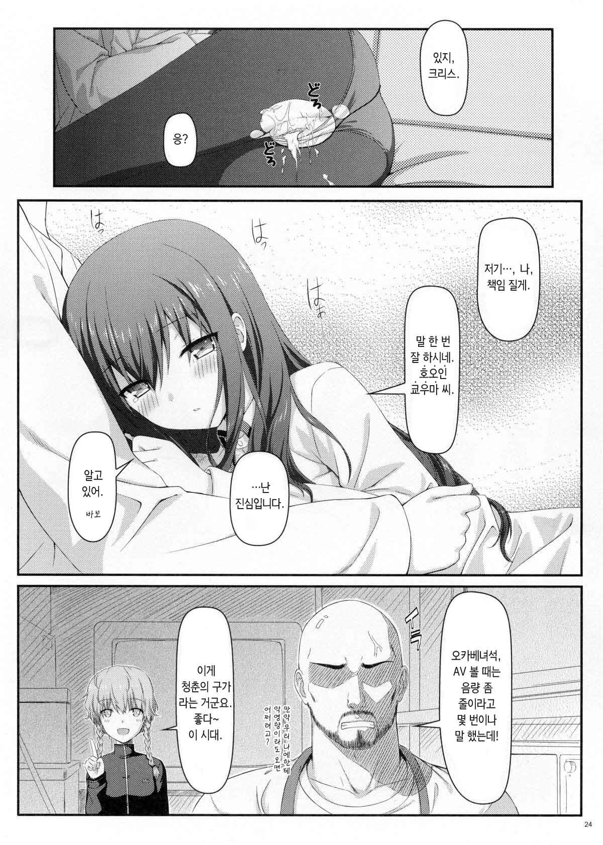 (C80) [Shadow Sorceress Communication Protocol (Hiten Onee-ryuu)] Tengoku e no Bullet Train (Steins;Gate) [Korean] page 23 full