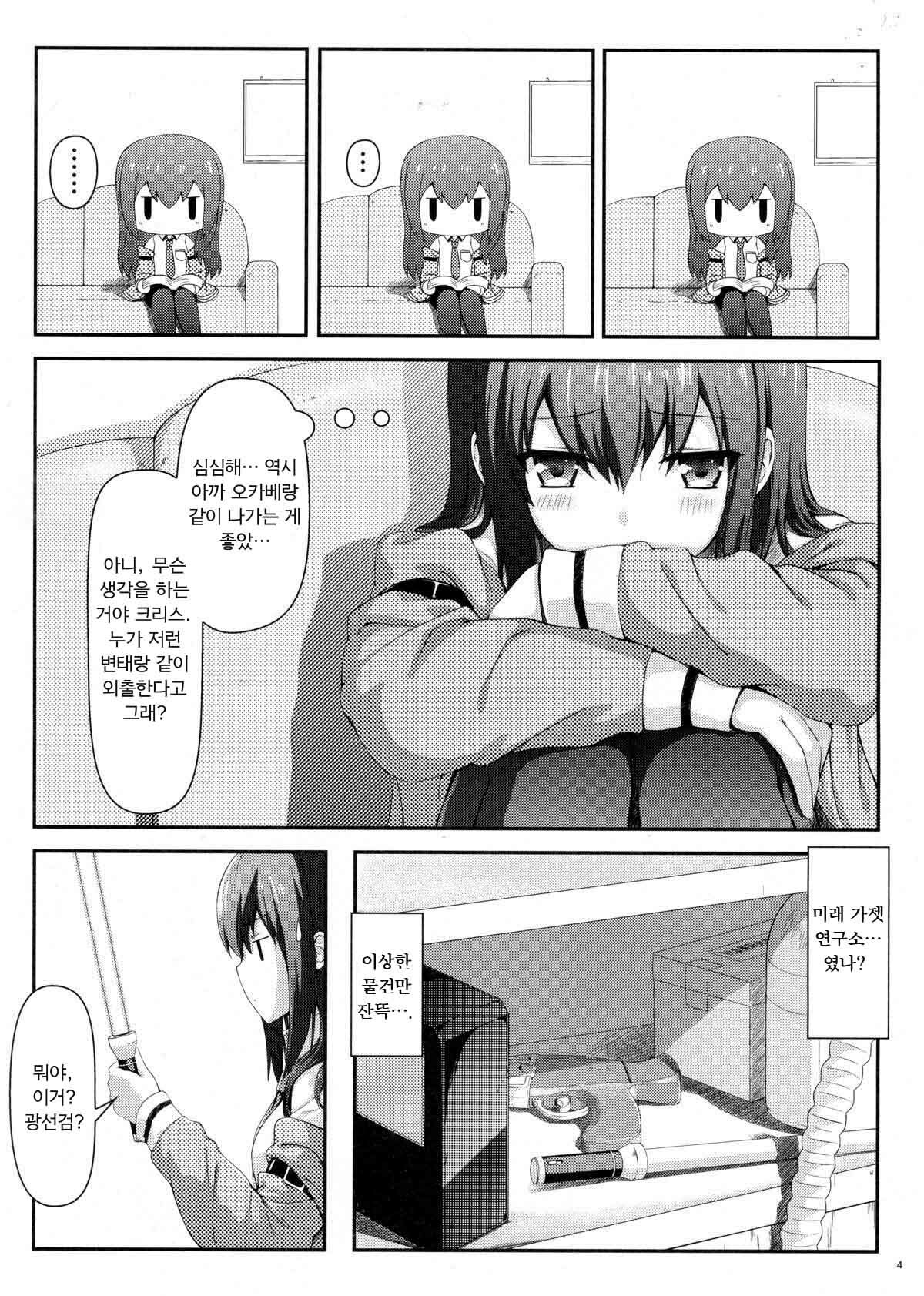 (C80) [Shadow Sorceress Communication Protocol (Hiten Onee-ryuu)] Tengoku e no Bullet Train (Steins;Gate) [Korean] page 3 full