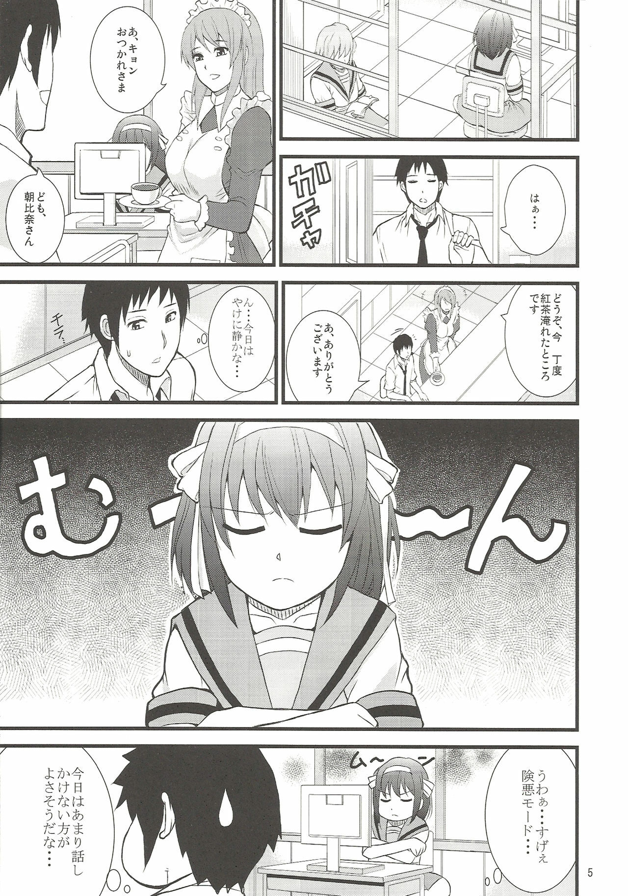 (C78) [spring castle (Shunjou Shuusuke)] EARNEST HEART (The Melancholy of Haruhi Suzumiya) page 5 full