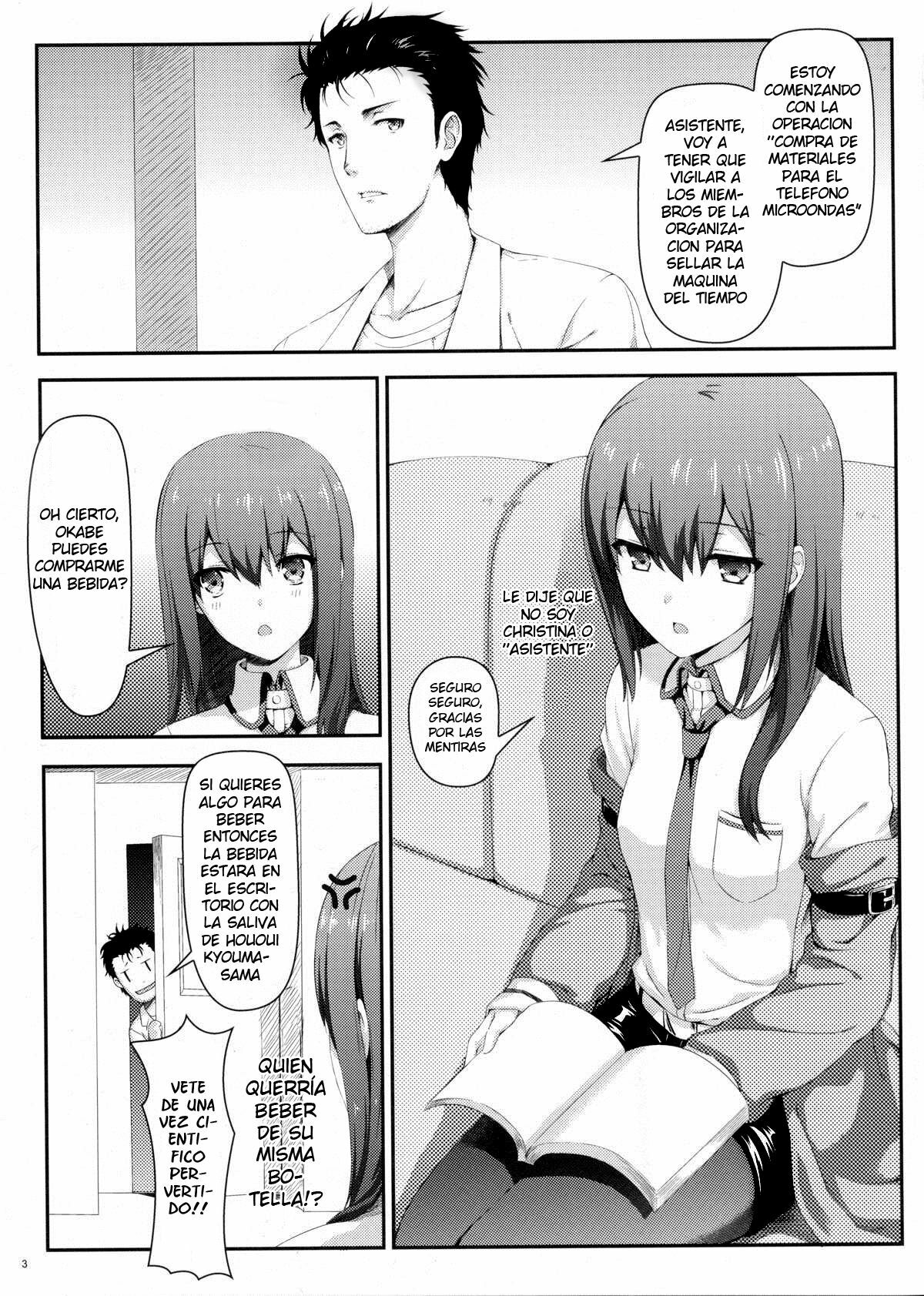 (C80) [Shadow Sorceress Communication Protocol (Hiten Onee-ryuu)] Tengoku e no Bullet Train (Steins;Gate) [Spanish] {Koi-subs} page 3 full