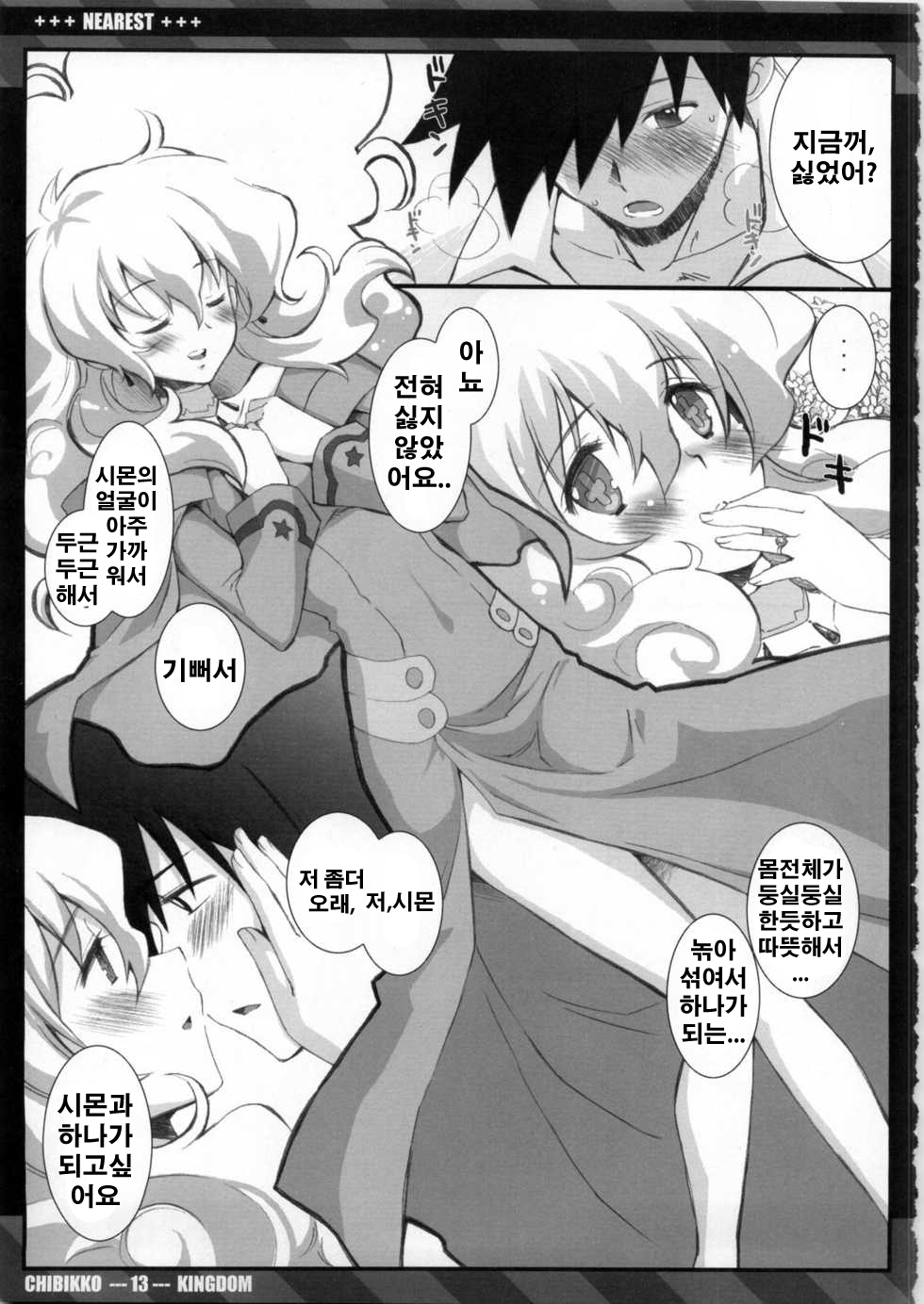 (C75) [CHIBIKKO KINGDOM (Kekocha)] NEAREST (Tengen Toppa Gurren Lagann) [Korean] (Team HA-NU) page 12 full