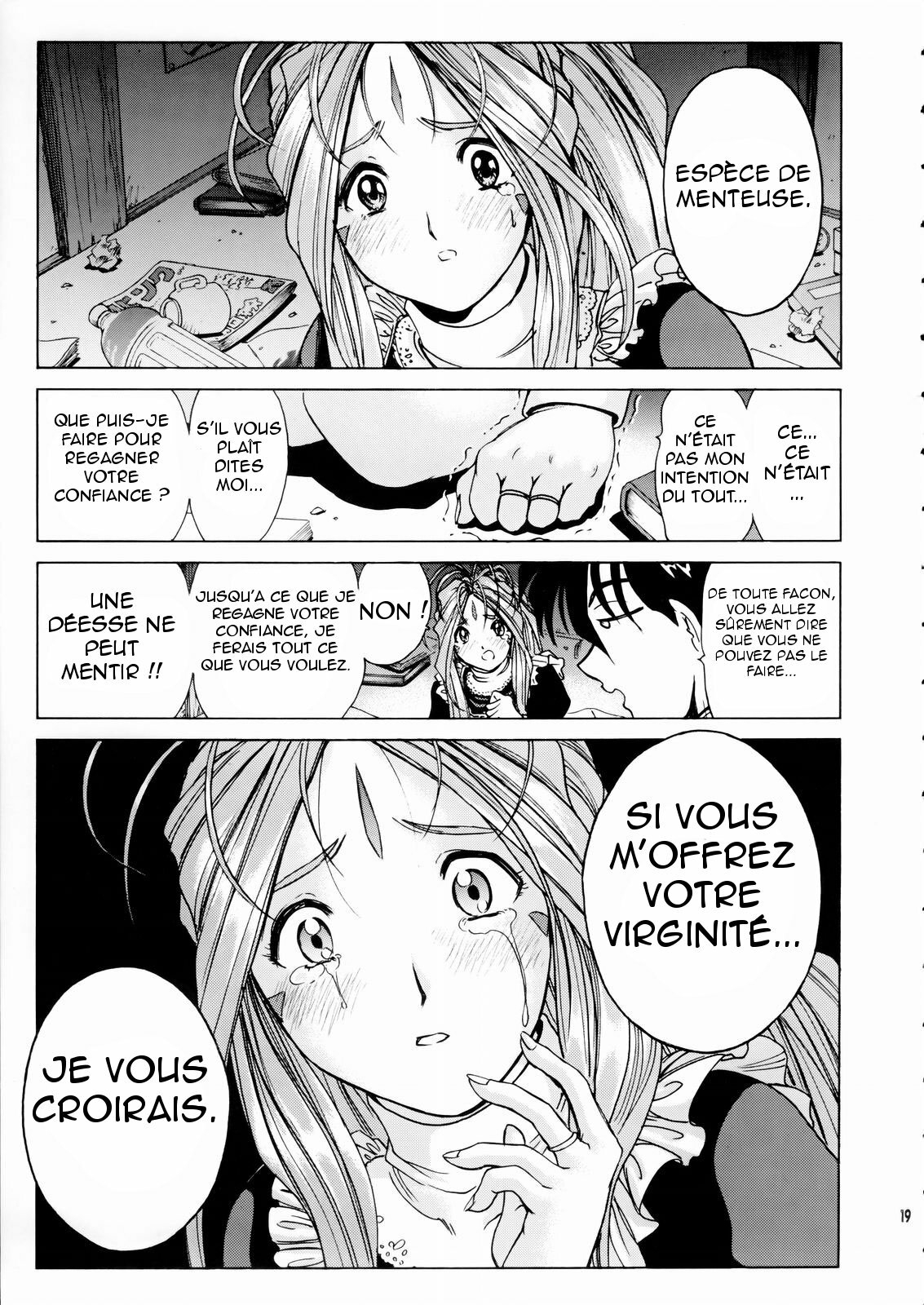 (C66) [Nonoya (Nonomura Hideki, Kino Hitoshi)] Megami-sama Ryoujoku (Ah! My Goddess, Onegai Twins) [French] [Tagazok] page 20 full