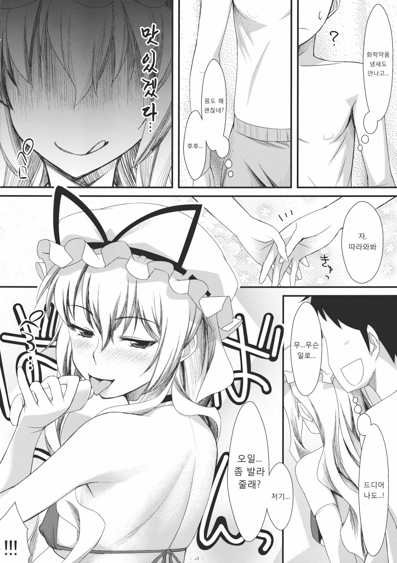 (C80) [angelphobia (Tomomimi Shimon)] Yasei no Chijo ga Arawareta! 2 (Touhou Project) [Korean] [Team Ouroboros] page 4 full