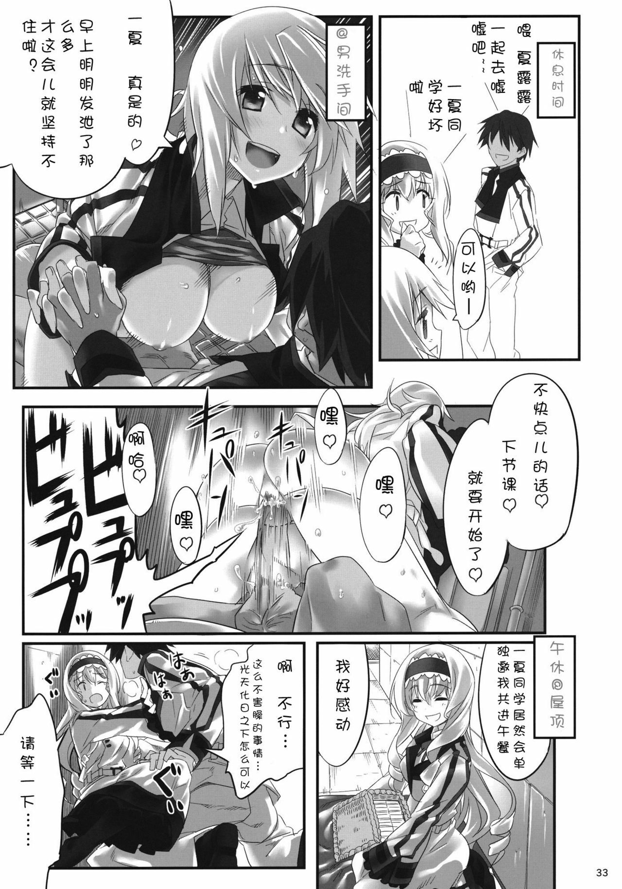 (C80) [Himura Nyuugyou (Himura Kiseki)] Yuuzai Shouko Bukken Sangou (IS ) [Chinese] [修正液汉化组] page 32 full