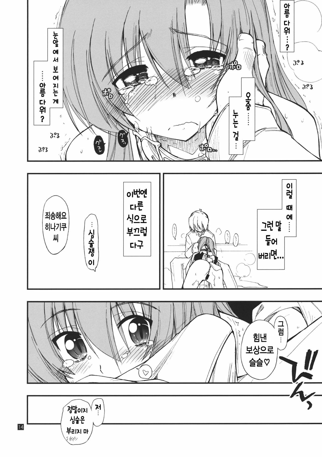 (C80) [Girigiri Nijiiro (Kamino Ryu-ya)] Hina to Hayate (Hayate no Gotoku!) [Korean] [Team HA-NU] page 14 full