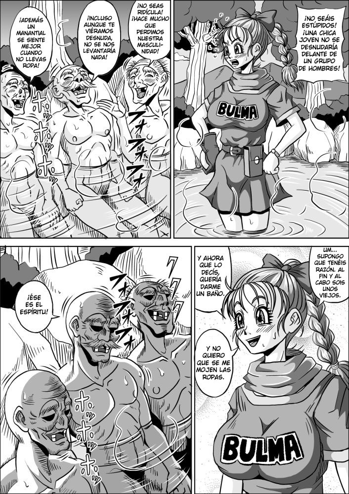 [Pyramid House (Muscleman)] Onsen Jijii VS Bulma | Los Viejos Verdes de las Fuentes Termales VS Bulma (Dragon Ball) [Spanish] [Japandream Scantrad] page 8 full