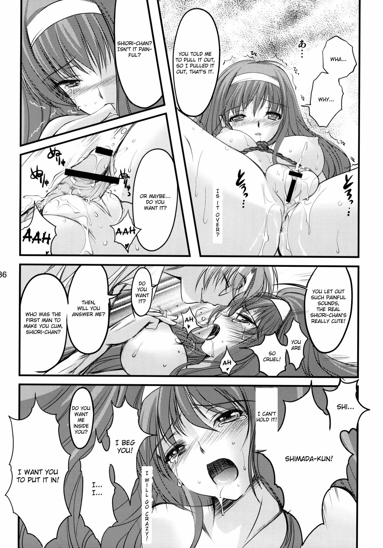 (C80) [HIGH RISK REVOLUTION (Aizawa Hiroshi)] Shiori Dai-Juuhachi-Shou Koigokoro, Shoushin (Tokimeki Memorial) [English] [Usual Translations] page 35 full