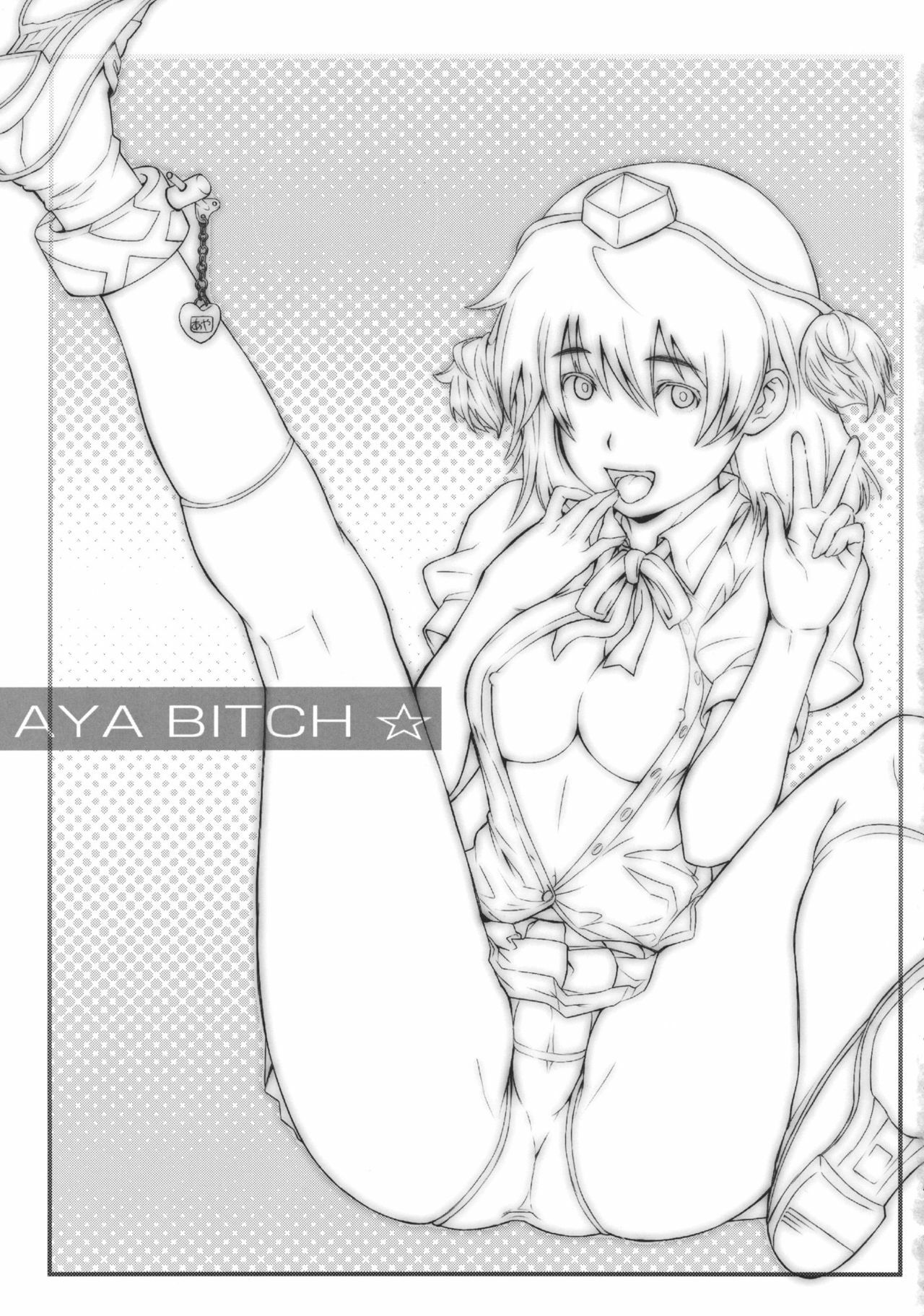 (C80) [Egao de Bouryoku (mogg)] Aya Bitch☆ (Touhou Project) page 3 full