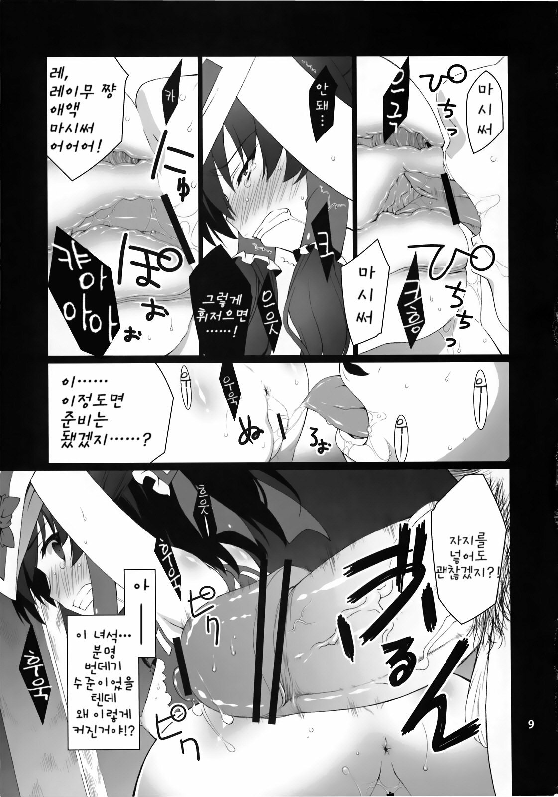 (C78) [TUKIBUTO (Hyouju Issei)] HI-Ana Miko (Touhou Project) [Korean] page 10 full