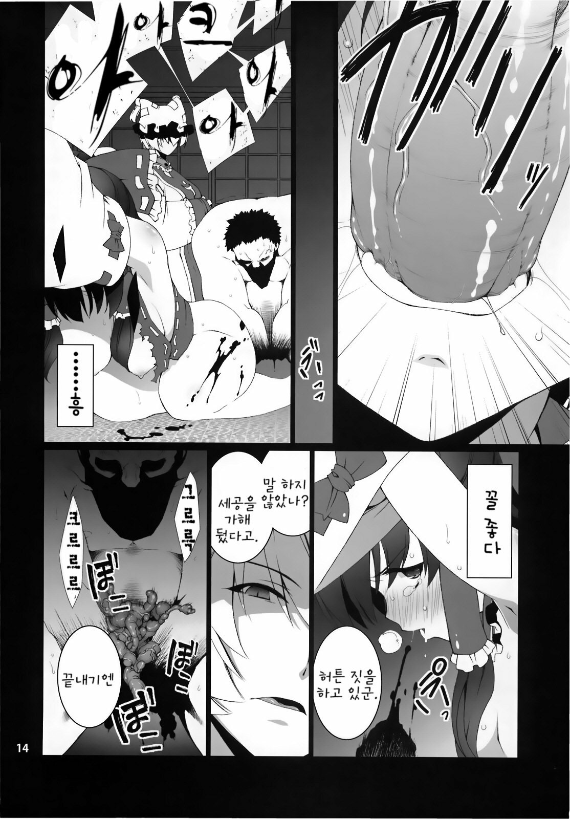 (C78) [TUKIBUTO (Hyouju Issei)] HI-Ana Miko (Touhou Project) [Korean] page 15 full